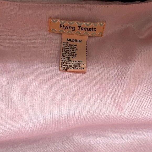 Flying Tomato Women medium Maxi Dress
Color Blocked pink red tall v-neck tie - Picture 9 of 11